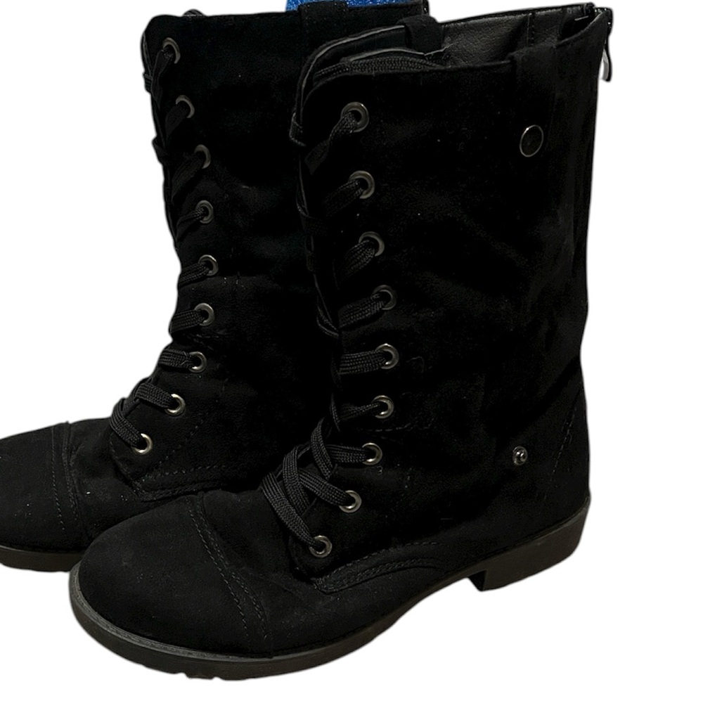 WANTED Faux Suede Combat Boots Fur Lined Size 10